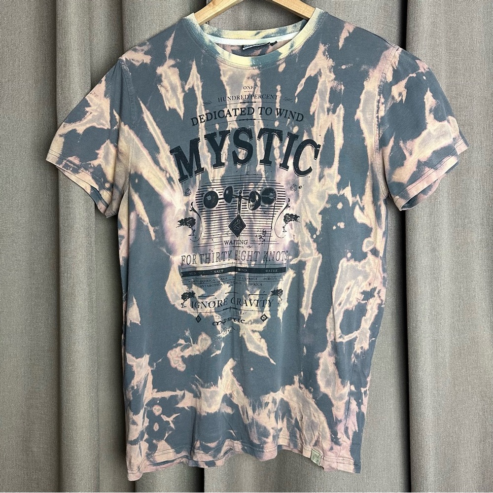 Mystic Boarding Custom Bleach Dyed Graphic Tee